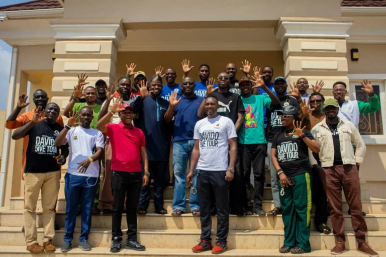 Davido’s 5ive Tour: Ibadan Awaits, as Otunba Seye “The King of Boys” Receives Tour Manager Anthony