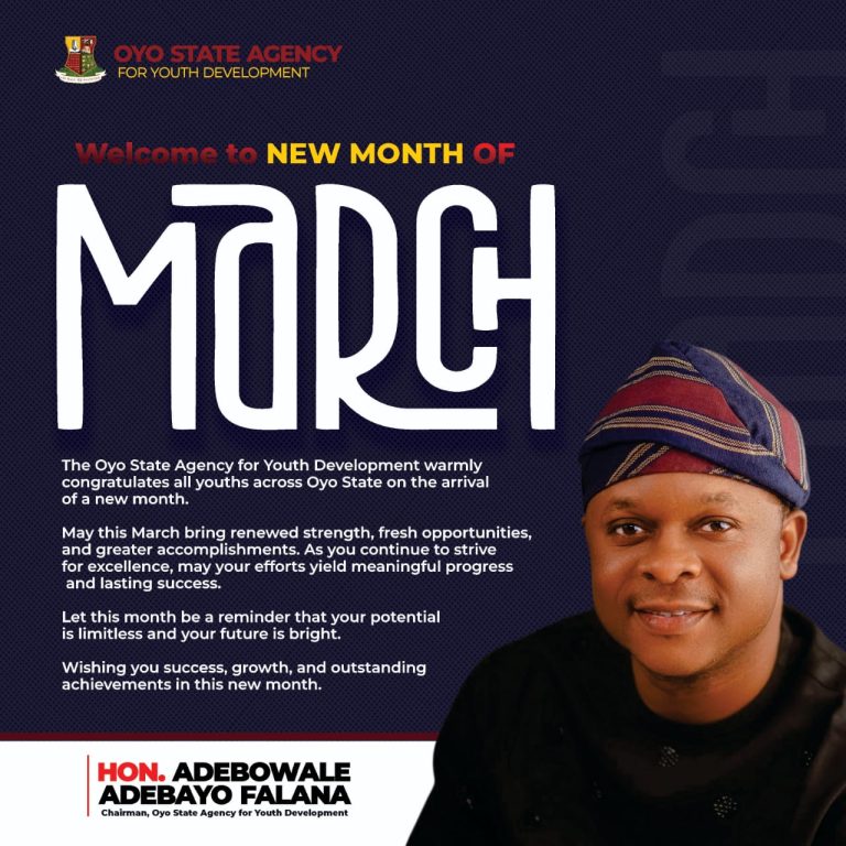 March 2026: Oyo State Agency for Youth Development Charges Youths on Resilience, Innovation, Outstanding Achievement