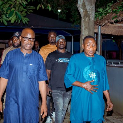 Okanlomo Oodua, Chief Jubril Dotun Sanusi Hosts Oloye Sunday Igboho, Commends Iru Ekun Security Operatives