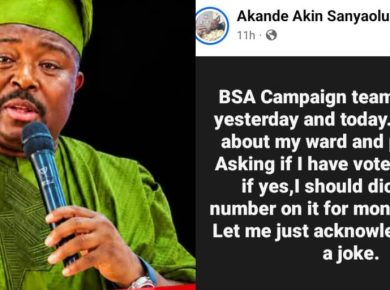 Oyo 2027: Facebook User Raises Alarm Over Alleged Solicitation Of PVC Numbers By BSA’s Campaign Team